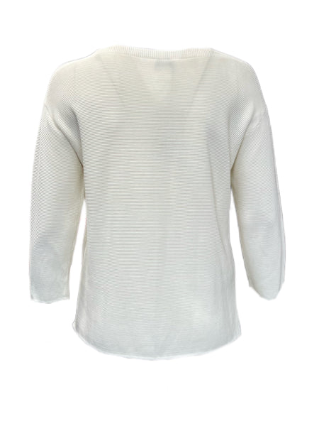Marina Rinaldi Women's White Acceso Knitted Sweater NWT