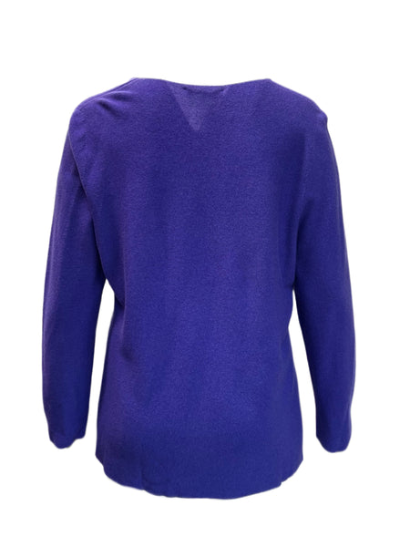 Marina Rinaldi Women's Purple Acuto Cashmere Acuto Knitted Sweater NWT