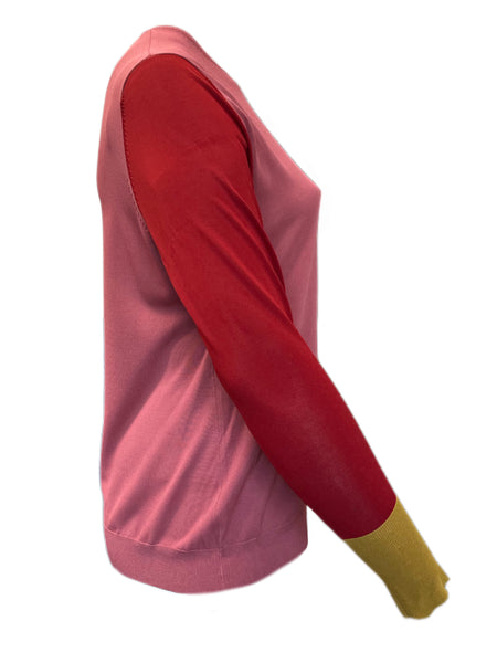 Marina Rinaldi Women's Pink Ada Knitted Pullover Sweater Size L NWT