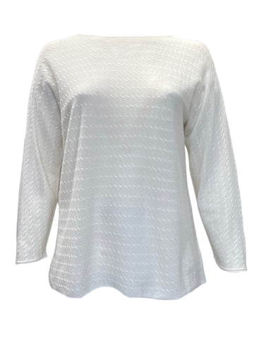 Marina Rinaldi Women's White Adagio Pullover Sweater NWT