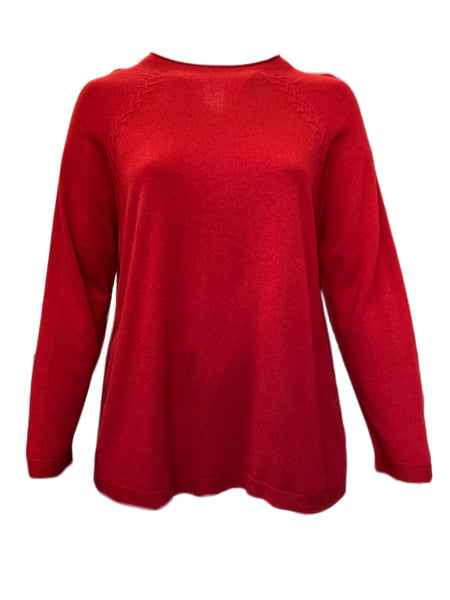 Marina Rinaldi Women's Red Adamello Knitted Sweater NWT