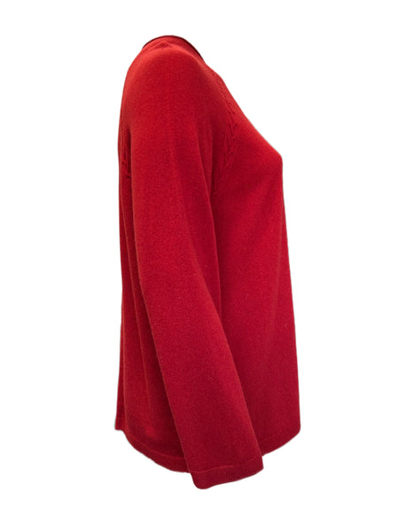 Marina Rinaldi Women's Red Adamello Knitted Sweater NWT