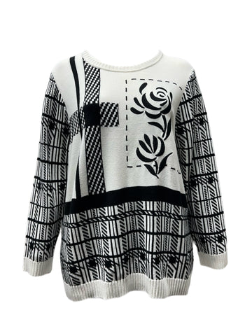 Marina Rinaldi Women's White Addendo Knitted Sweater NWT
