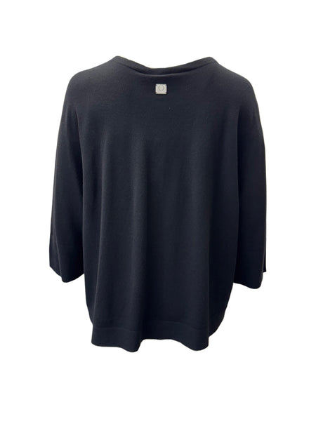 Marina Rinaldi Women's Black Addendo Pullover Sweater NWT