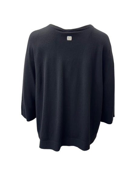 Marina Rinaldi Women's Black Addendo Pullover Sweater NWT
