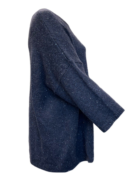 Marina Rinaldi Women's Navy Adesso Pullover Sweater NWT