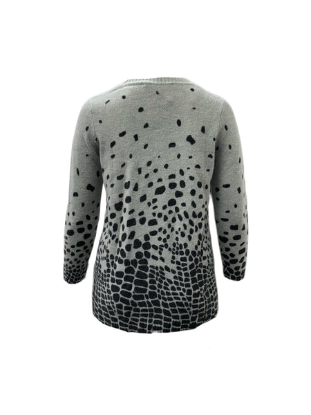 Marina Rinaldi Women's Grey Adibire Pullover Sweater NWT