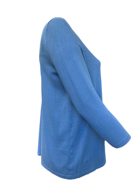 Marina Rinaldi Women's Blue Adri Knitted Pullover Sweater NWT
