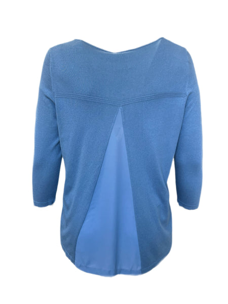 Marina Rinaldi Women's Blue Adri Knitted Pullover Sweater NWT
