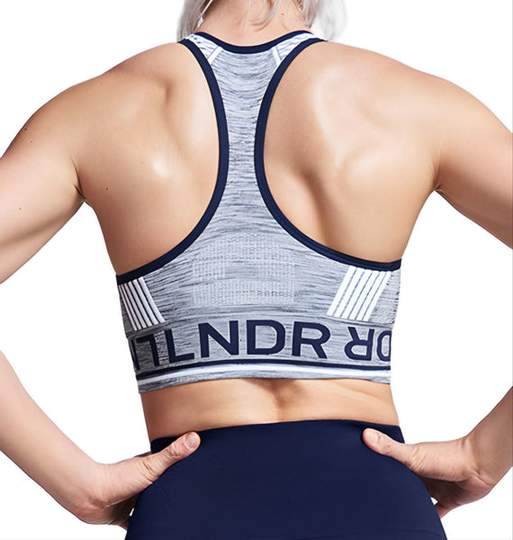 LNDR Women's Grey Marl Aero Classic Sports Bra #SV1033 NWT