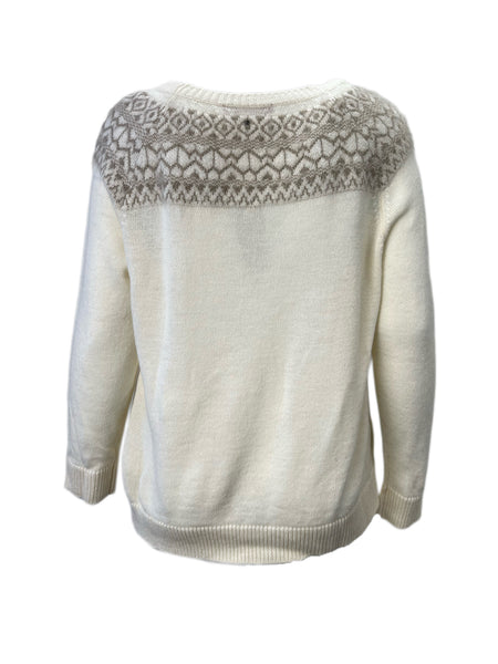 Marina Rinaldi Women's White Agenzia Knitted Pullover Sweater Size XL NWT