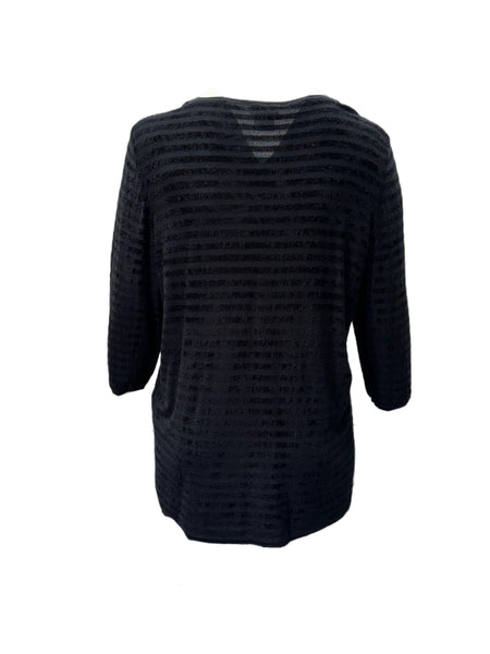 Marina Rinaldi Women's Black Agnese Pullover Sweater NWT