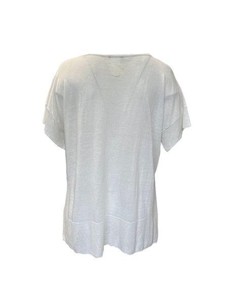 Marina Rinaldi Women's White Agosto Pullover Sweater NWT