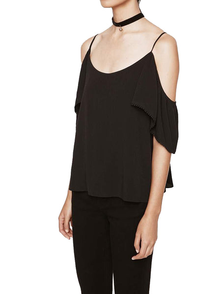 REBECCA MINKOFF Women's Cherry Bomb Cold Shoulder Aida Top $108 NWT