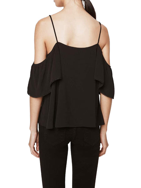 REBECCA MINKOFF Women's Cherry Bomb Cold Shoulder Aida Top $108 NWT
