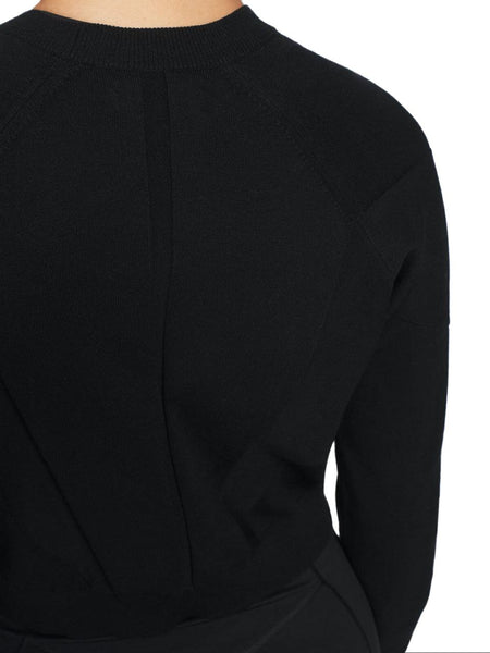 LNDR Women's Black Air Cropped Knit Top #KN817 NWT