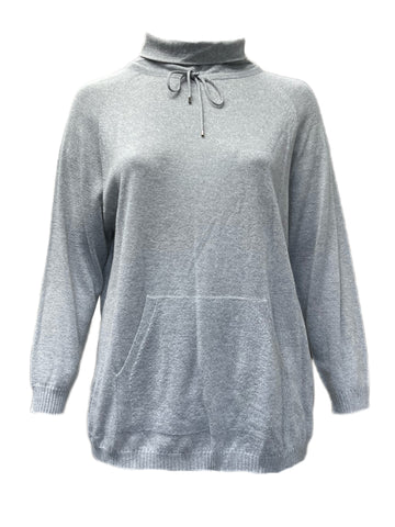 Marina Rinaldi Women's Grey Airone Turtleneck Sweater NWT