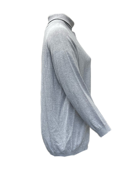 Marina Rinaldi Women's Grey Airone Turtleneck Sweater NWT