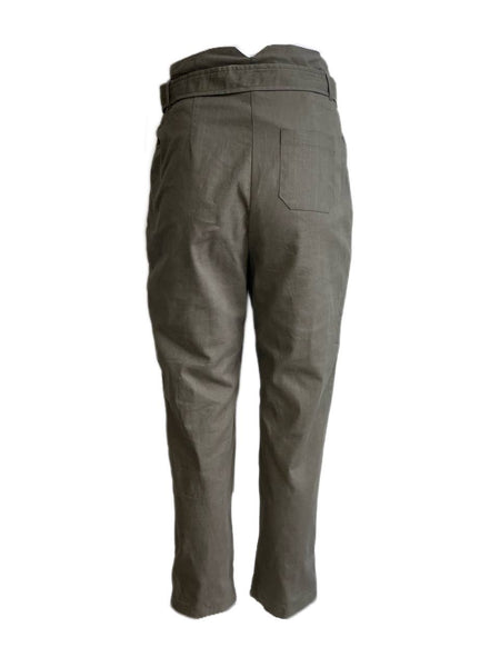 LOST IN LUNAR Women's Khaki Alaska High Rise Belted Pants Size S NWT