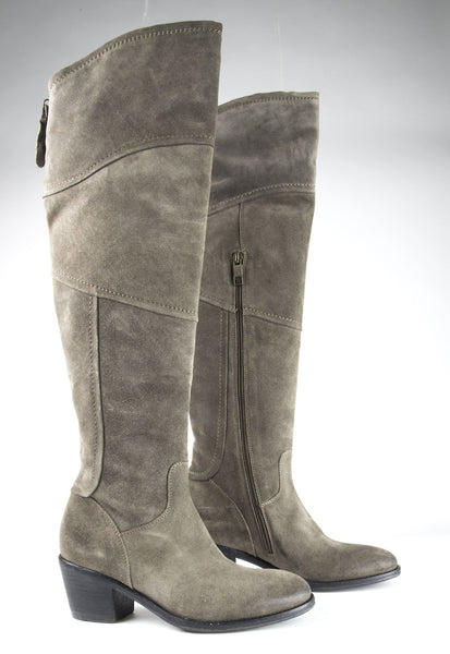 ALBERTO FERMANI Women's Brown Suede Circio Riding Boots Size 7 NWD