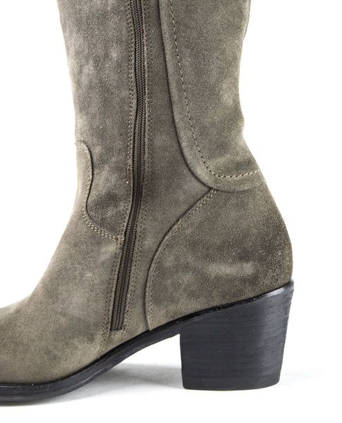 ALBERTO FERMANI Women's Brown Suede Circio Riding Boots Size 7 NWD