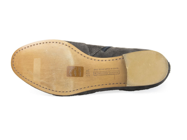 ALBERTO FERMANI Women's Antracite Suede Nolita Ankle Boots Floor Model