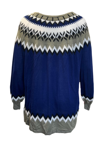 Marina Rinaldi Women's Blue Albume Knitted Sweater NWT