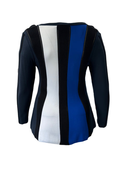 Marina Rinaldi Women's Navy Alburno Pullover Sweater NWT