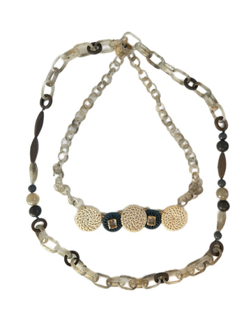Max Mara Women's Natural Alcali Double Wrap Chain Necklace One Size