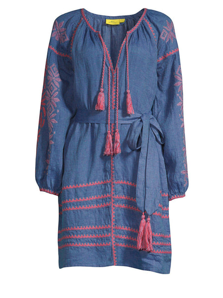 ROBERTA ROLLER RABBIT Women's Aqua Amalia Dress $265 NEW