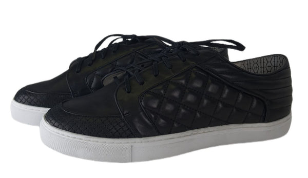 MATT BERNSON Women's Black Ambrose Leather Sneakers #MB070 9.5 NWB