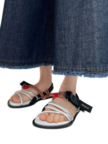 Max Mara Women's Orange Amaca Open Toe Leather Sandals Size 9 NWT