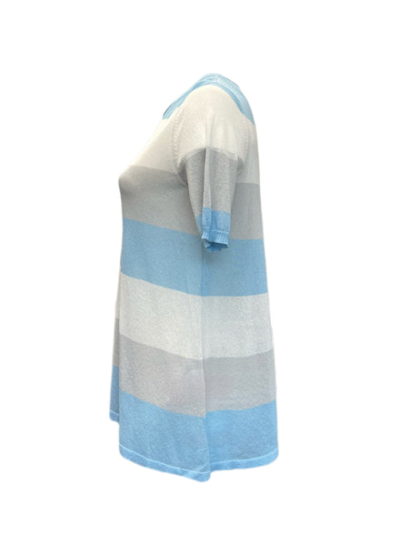 Marina Rinaldi Women's Blue America Knitted Pullover Sweater Size M NWT