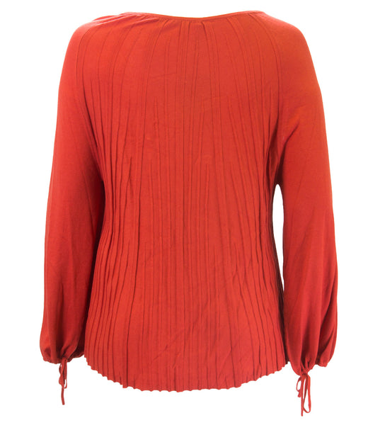 MARINA RINALDI Women's Ametista Pleated Sweater $355 NWT