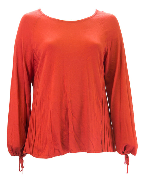 MARINA RINALDI Women's Ametista Pleated Sweater $355 NWT