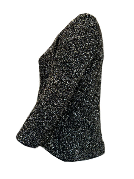 Marina Rinaldi Women's Black Amore Knitted 3/4 Sleeves Sweater NWT