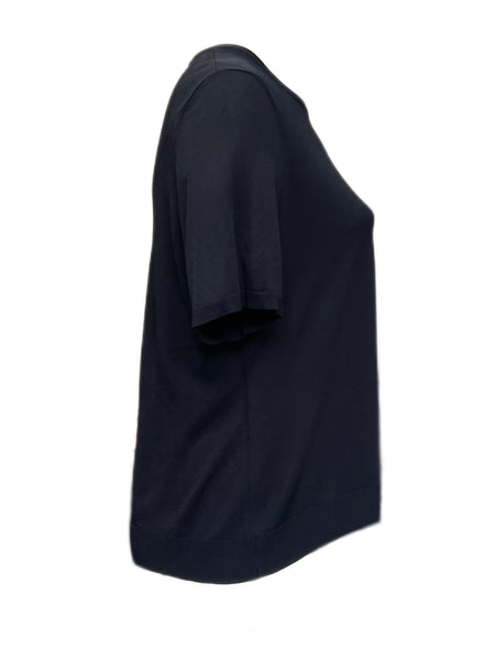 Marina Rinaldi Women's Navy Angelica Knitted Pullover Sweater Size XL NWT