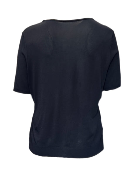 Marina Rinaldi Women's Navy Angelica Knitted Pullover Sweater Size XL NWT