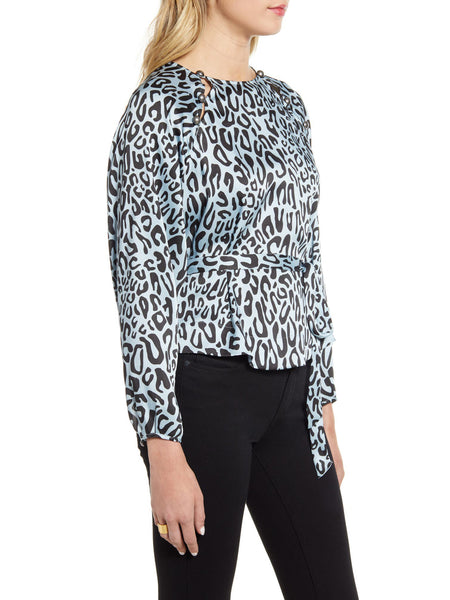 REBECCA MINKOFF Women's Sky Blue Angelina Top F19500056 $158 NEW