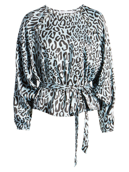 REBECCA MINKOFF Women's Sky Blue Angelina Top F19500056 $158 NEW