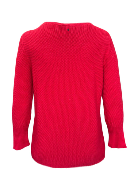 Marina Rinaldi Women's Red Anita Knitted Sweater NWT
