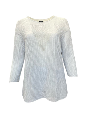 Marina Rinaldi Women's White Aosta Knitted Pullover Sweater NWT