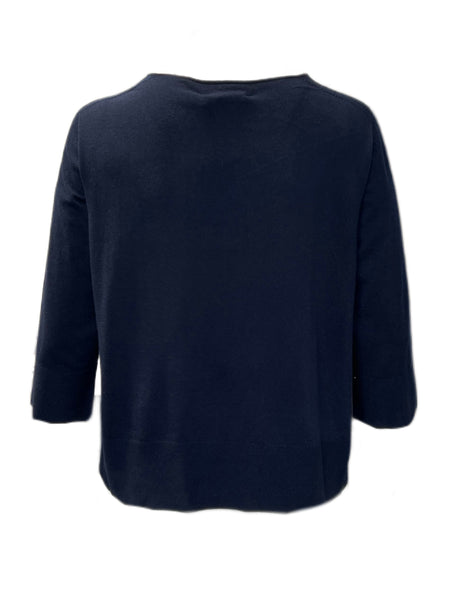 Marina Rinaldi Women's Navy Arabesca Sweater Size XL NWT