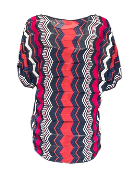 Marina Rinaldi Women's Navy Arabesco Viscose Knitted Sweater NWT