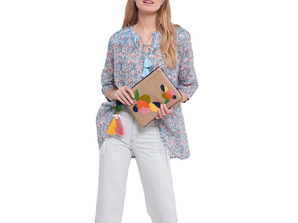 Roberta Roller Rabbit Women's Jute & Raffia Ardelle Clutch One Size Multicolor