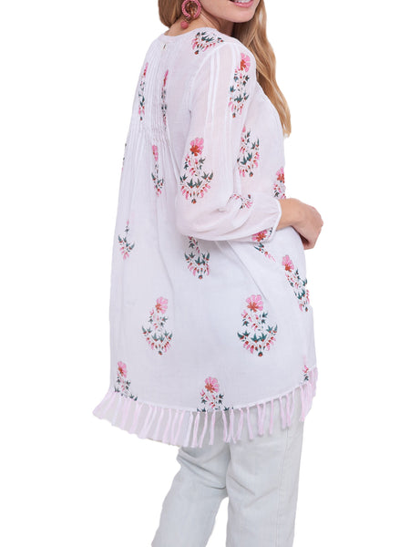 ROBERTA ROLLER RABBIT Women's Pink Arelle Ziva Tunic $148 NEW