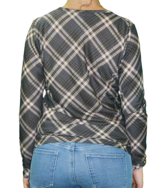 Lunn Women's Arielle Plaid Long Sleeve Top Duchesse