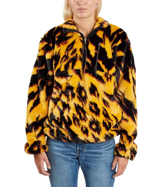 Aries Arise Women's Furry Half Zip $250 NEW