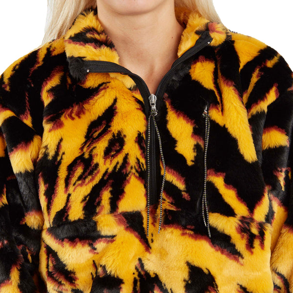 Aries Arise Women's Furry Half Zip $250 NEW