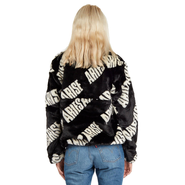 Aries Arise Women's Furry Half Zip $250 NEW